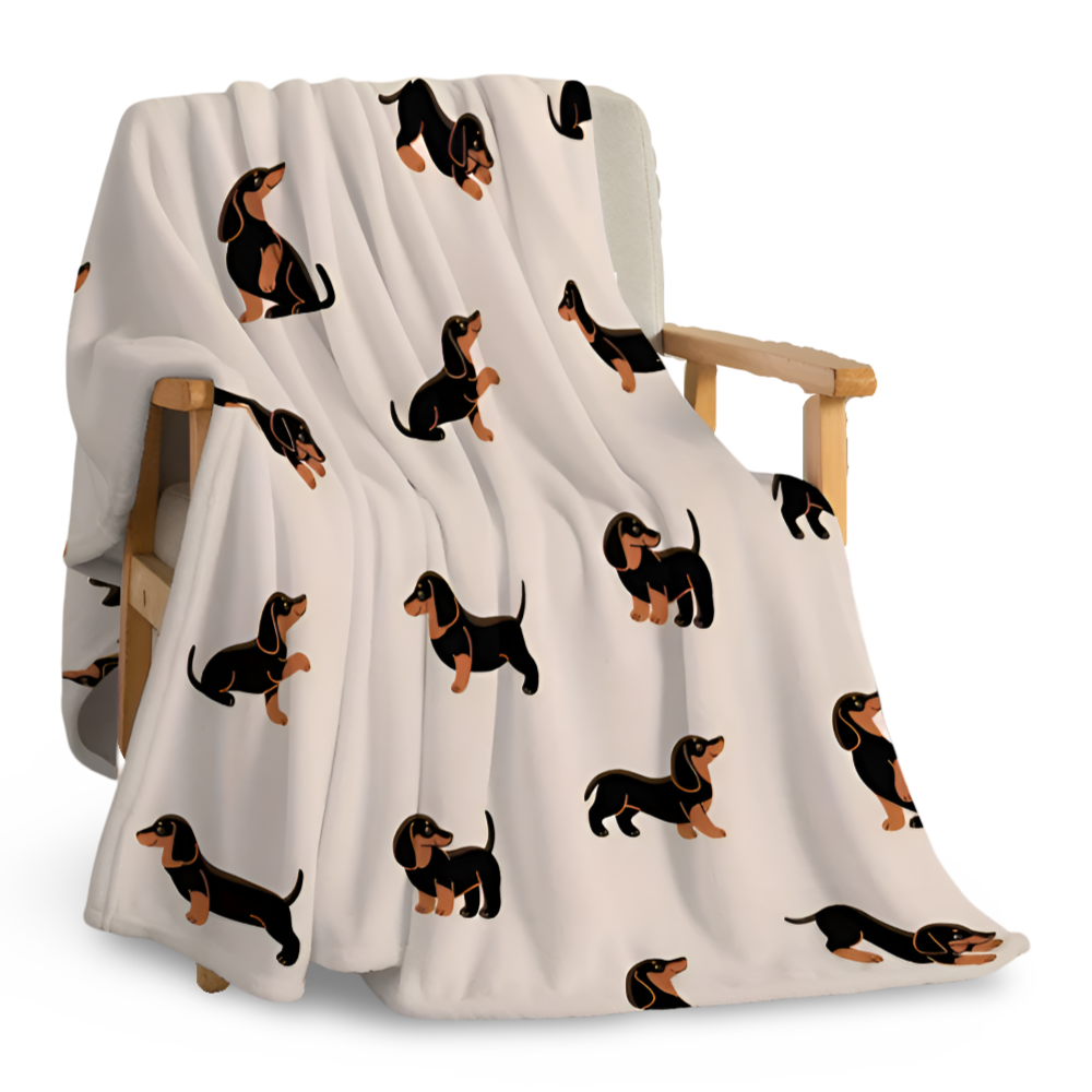 FuzziPup - Plaid -Dackel Fleecedecke superweich &