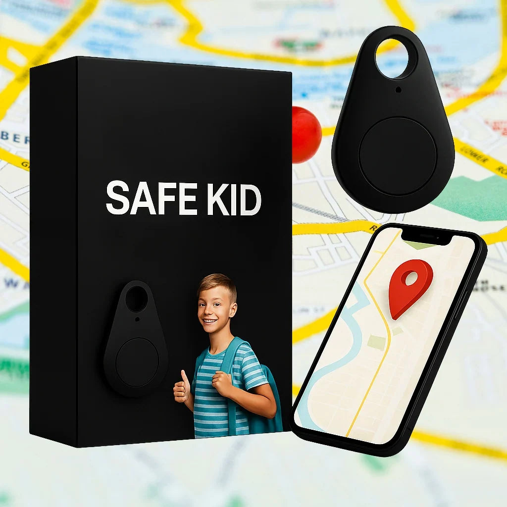 SafeKid – Kinder-Tracker mit App-Ortung – Schwarz