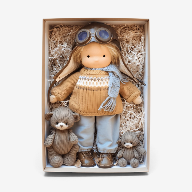 TaleSprout - Handgefertigte Waldorf-Puppe aus Weichen Naturmaterialien
