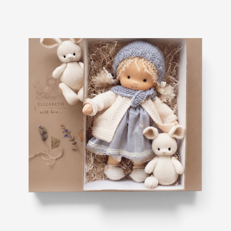 TaleSprout - Handgefertigte Waldorf-Puppe aus Weichen Naturmaterialien