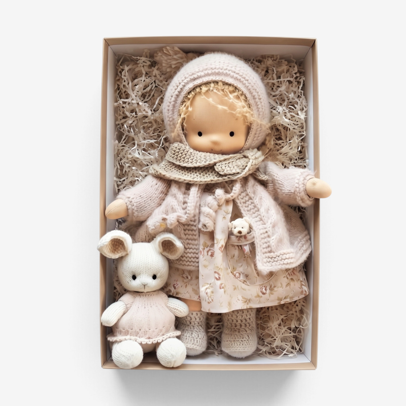 TaleSprout - Handgefertigte Waldorf-Puppe aus Weichen Naturmaterialien