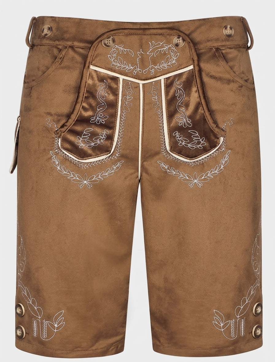 Herren Trachtenhose mit Besticktem Hosenlatz