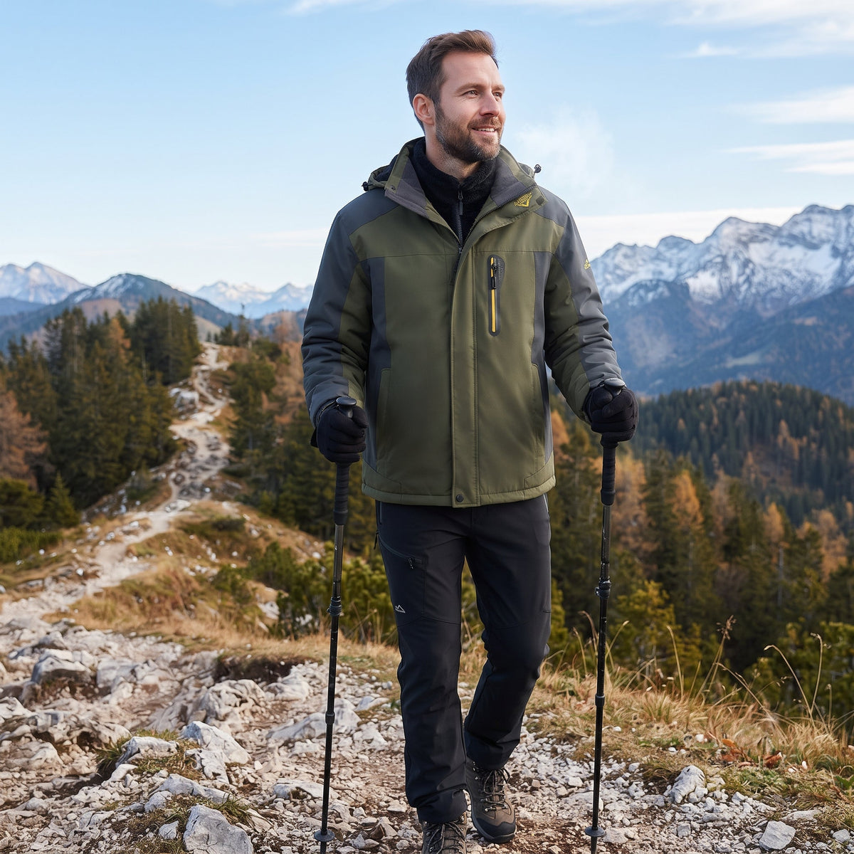 FrostGuard - Herren Wintermantel mit isolierendem Futter