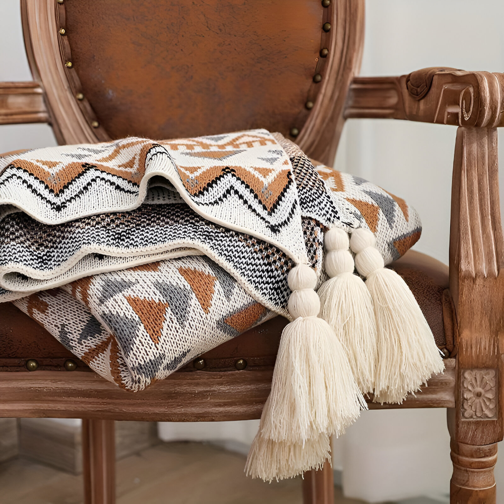 GeoFringe - Plaid - Fleece Decke Acryl-Polyester