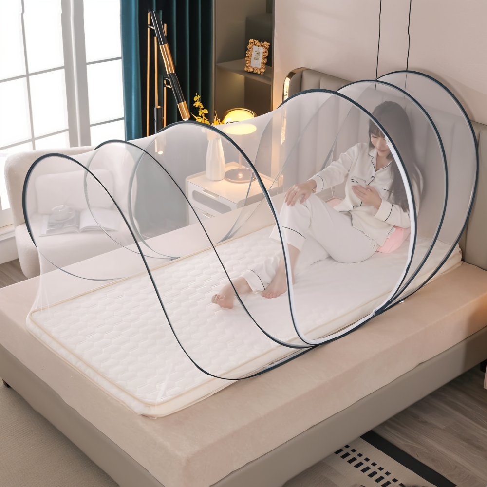 GlamNet - altbares rundes Moskitonetz 190x90x90 cm
