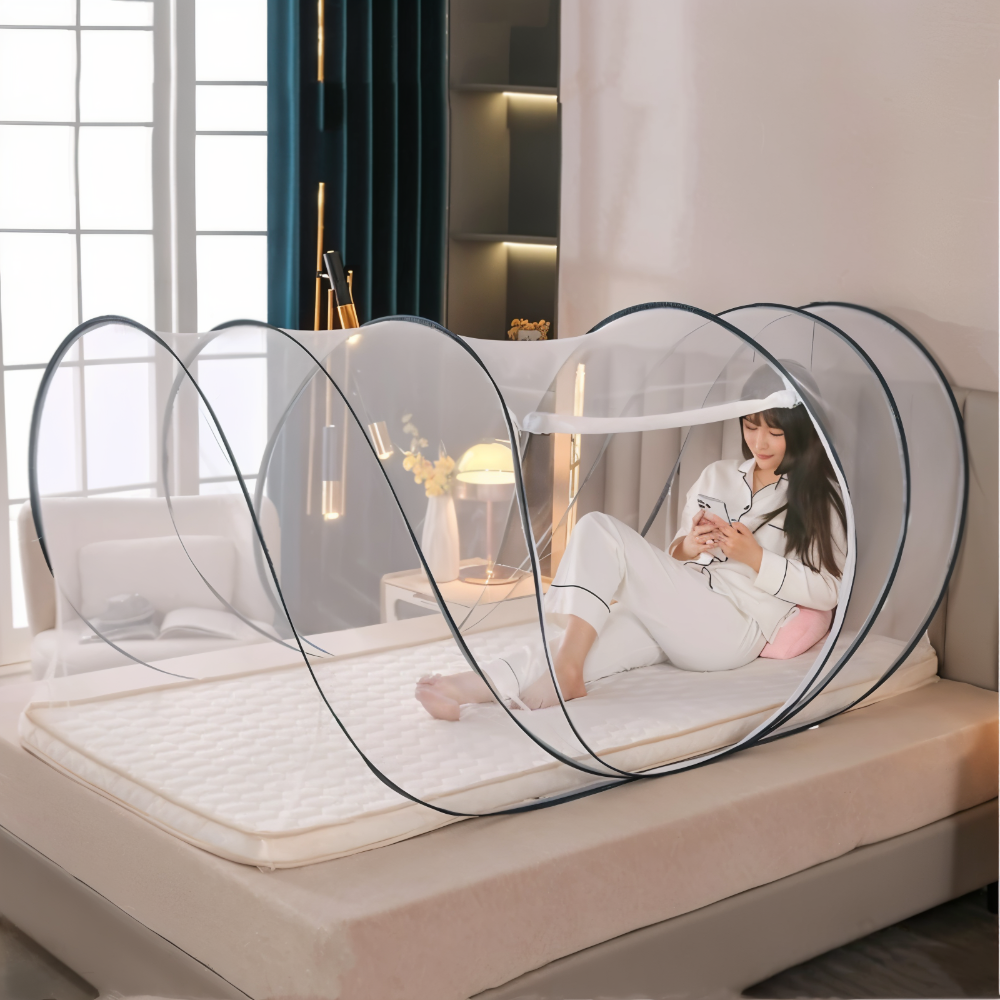 GlamNet - altbares rundes Moskitonetz 190x90x90 cm