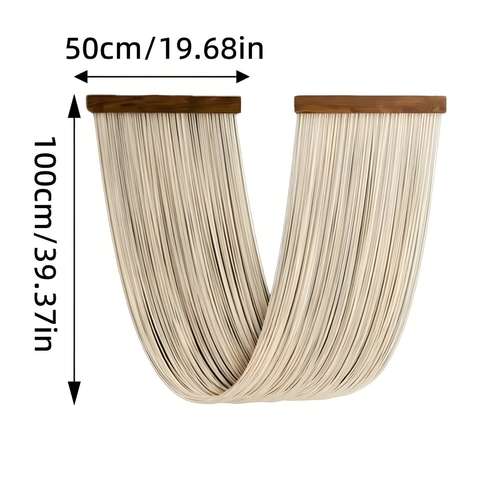 Handgefertigter Bohemian Makramé Wandteppich mit Dekorativen Quasten