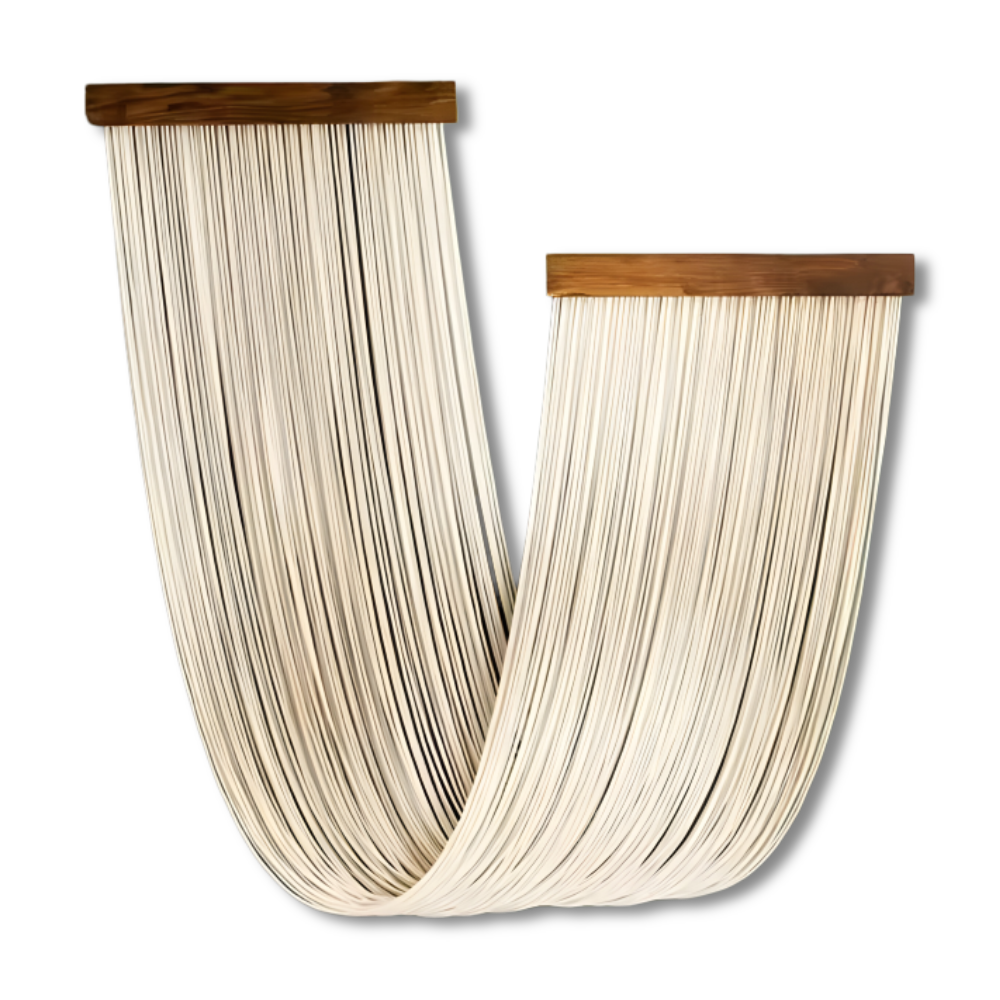 Handgefertigter Bohemian Makramé Wandteppich mit Dekorativen Quasten