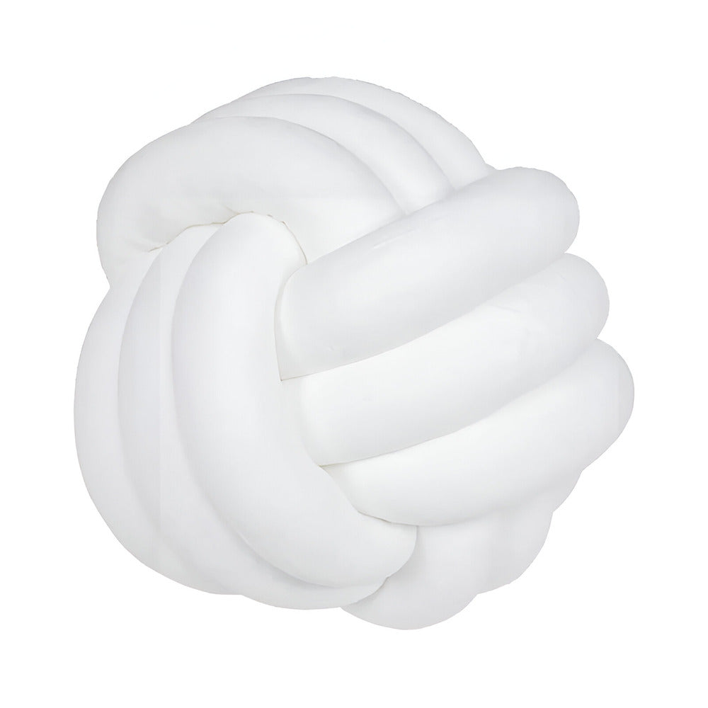 Knotenkissen - Rundes Knotenkissen aus Plüsch 22/28 cm