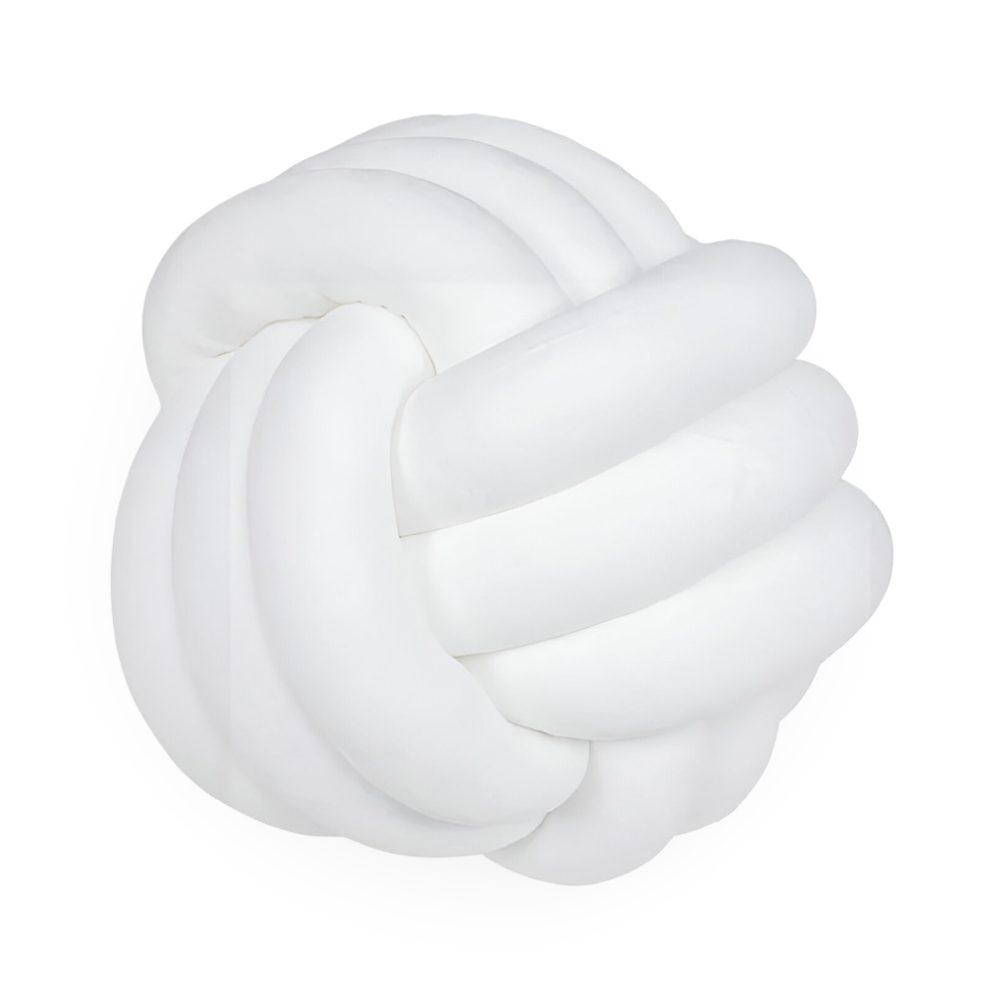 Knotenkissen - Rundes Knotenkissen aus Plüsch 22/28 cm