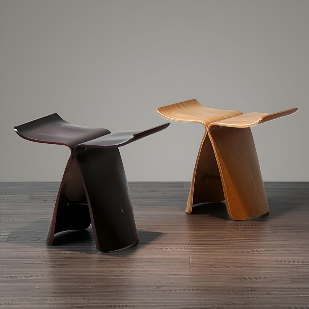 Holzhocker - Massivholz 42x30x38 cm
