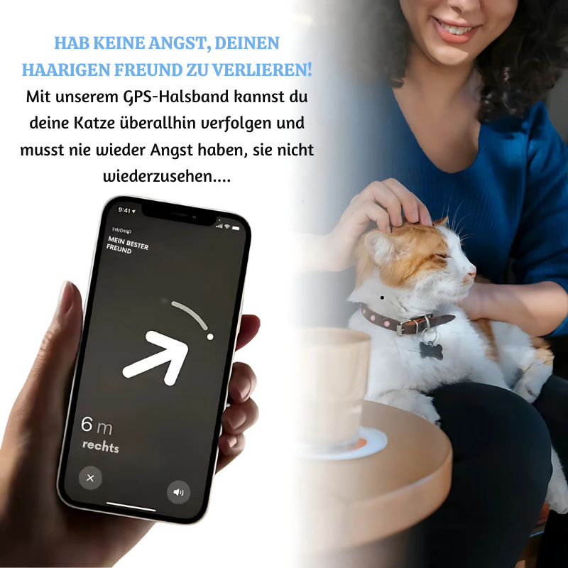 PawTrack – Katzenhalsband mit Ortungs-Tracker ohne Abo