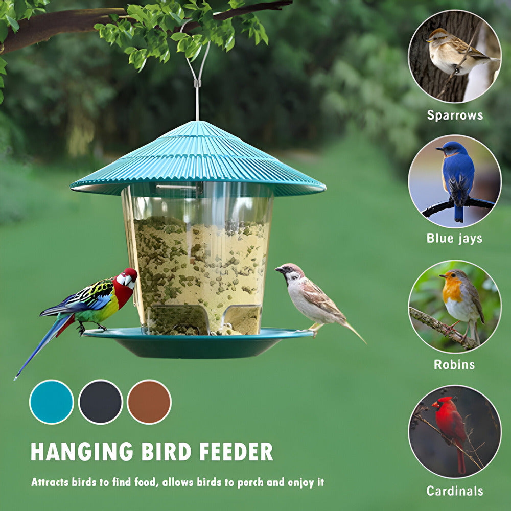 Automatischer - Vogelfutterspender zum Aufhängen