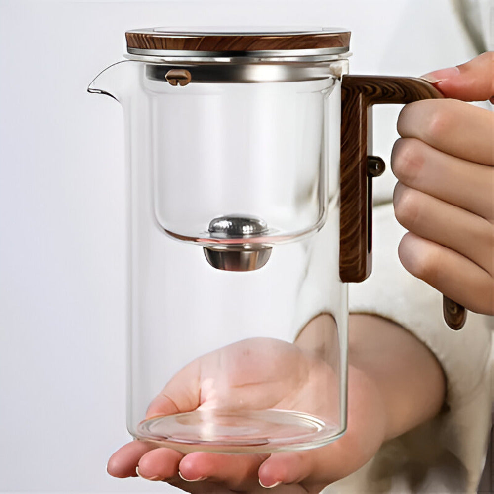 Kitchix - Glas Teekanne aus Borosilikat mit Edelstahl-Sieb