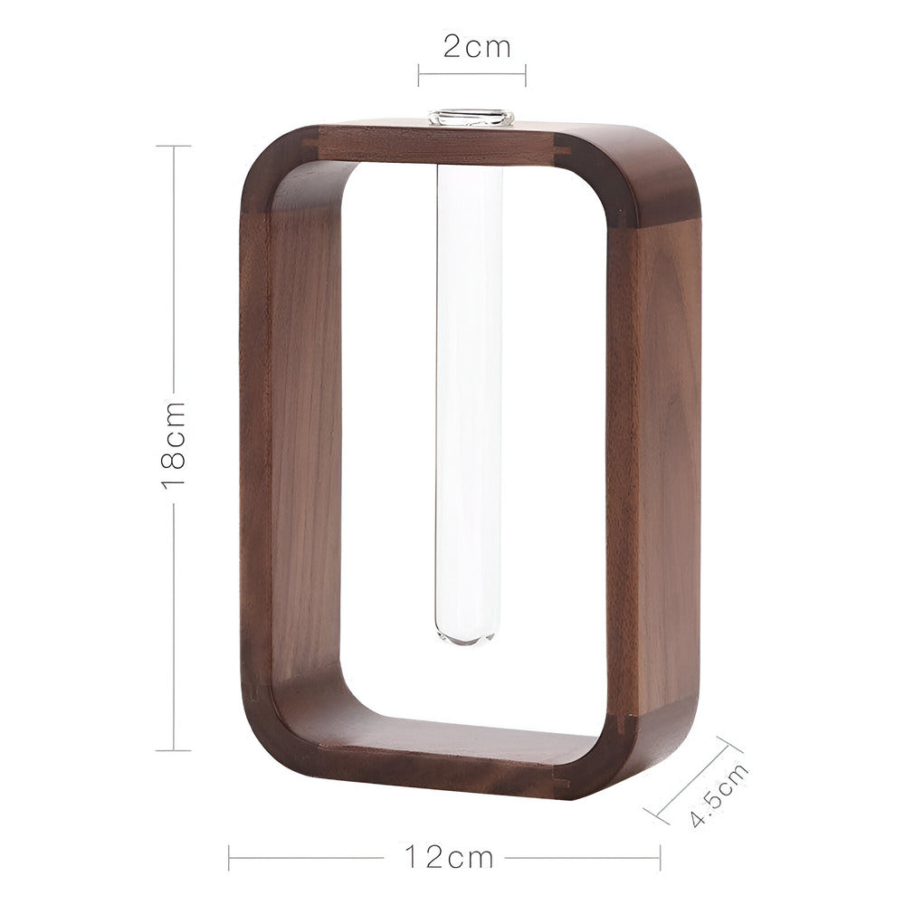 Pflanzenvase - Holz-Glas Pflanzenvase dekorativ