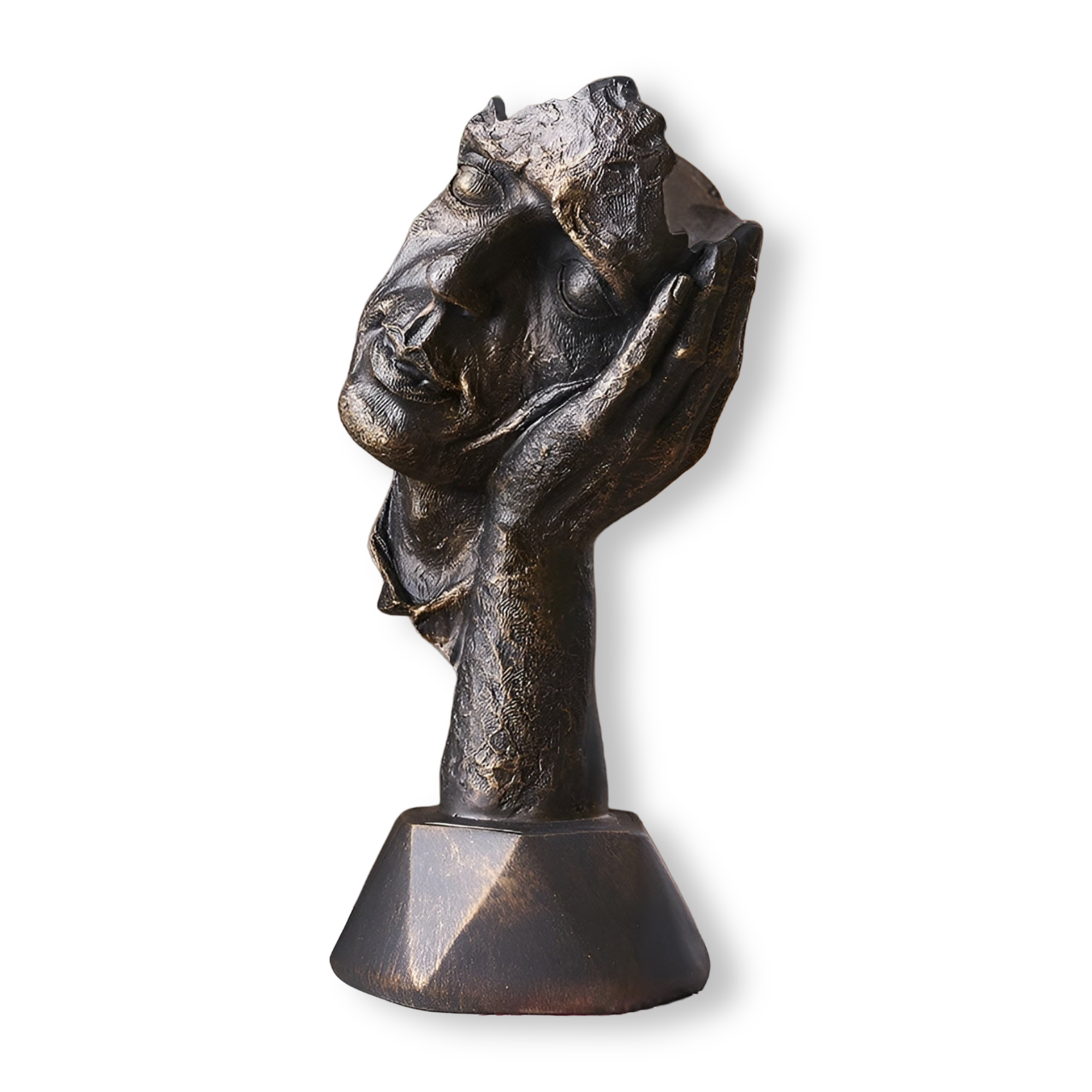 Expressive - Face - Abstrakte Gesichtsskulptur aus Kunstharz