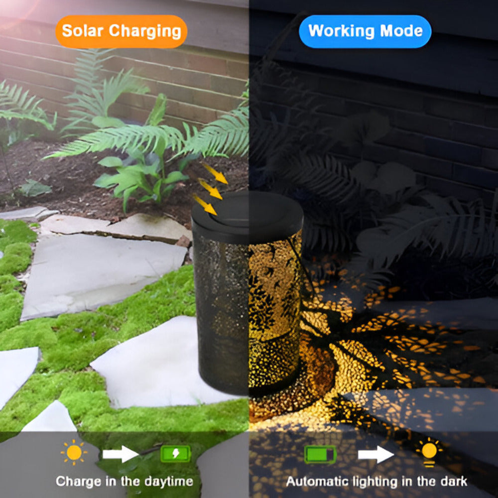 Vertika - LED Solar Gartenlaterne Baumdesign IP65 wetterfest