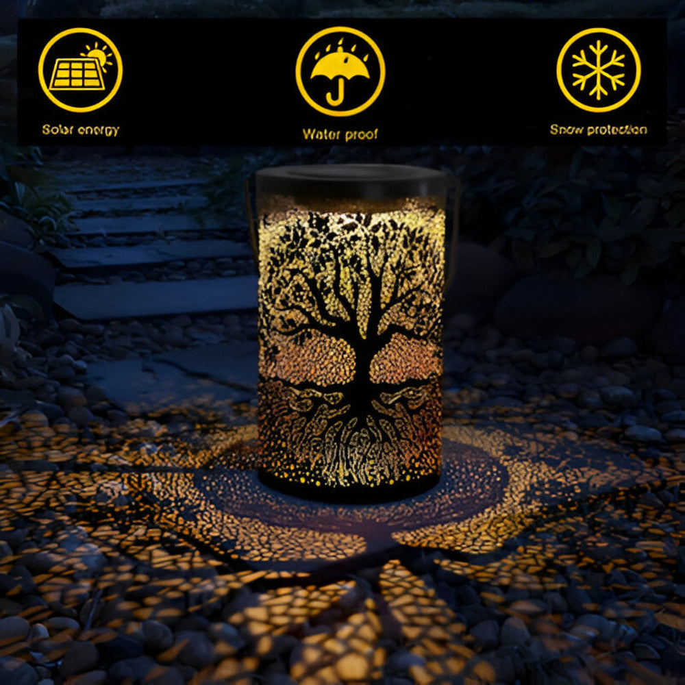 Vertika - LED Solar Gartenlaterne Baumdesign IP65 wetterfest
