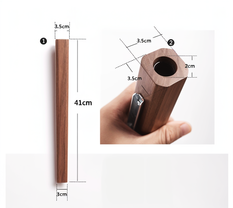 FrischFloret Vase – Wandvase aus massivem Buchenholz und Walnussholz