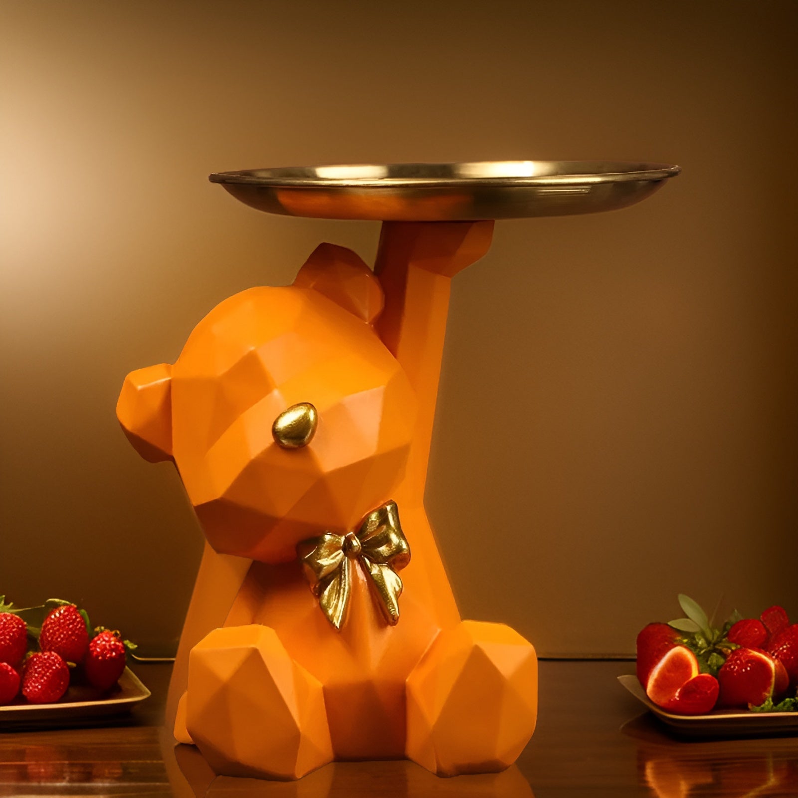 Geometric - Bear - Geometrischer Bär Schlüsselhalter aus