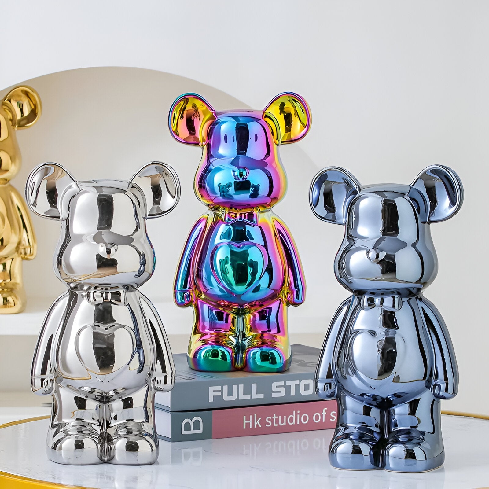 GlossiBear - Figurine -Bunte Bärenfigur aus Keramik &