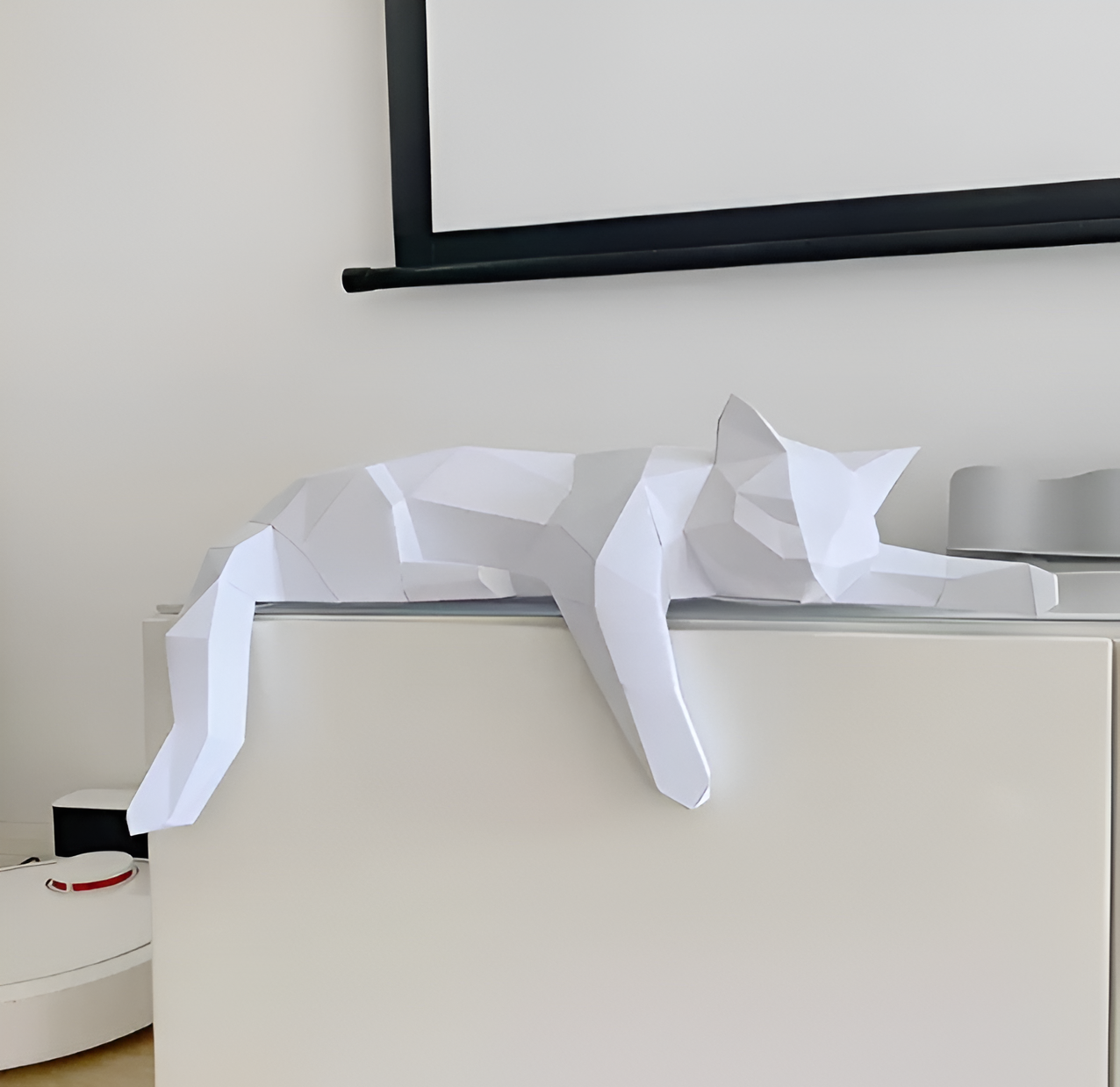 OriPurr - DIY 3D Origami Katze Dekofigur aus Harz 50 cm