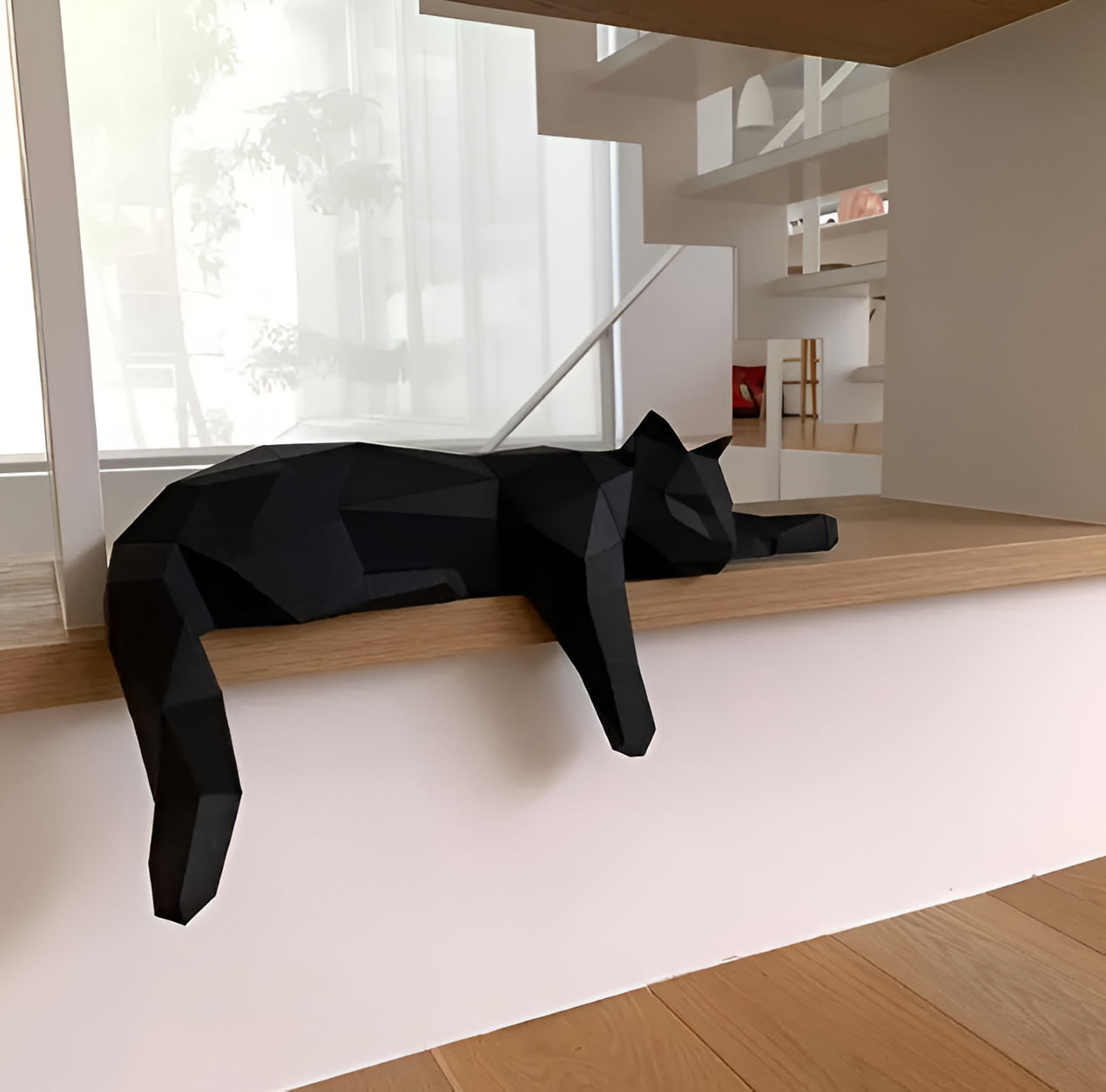 OriPurr - DIY 3D Origami Katze Dekofigur aus Harz 50 cm