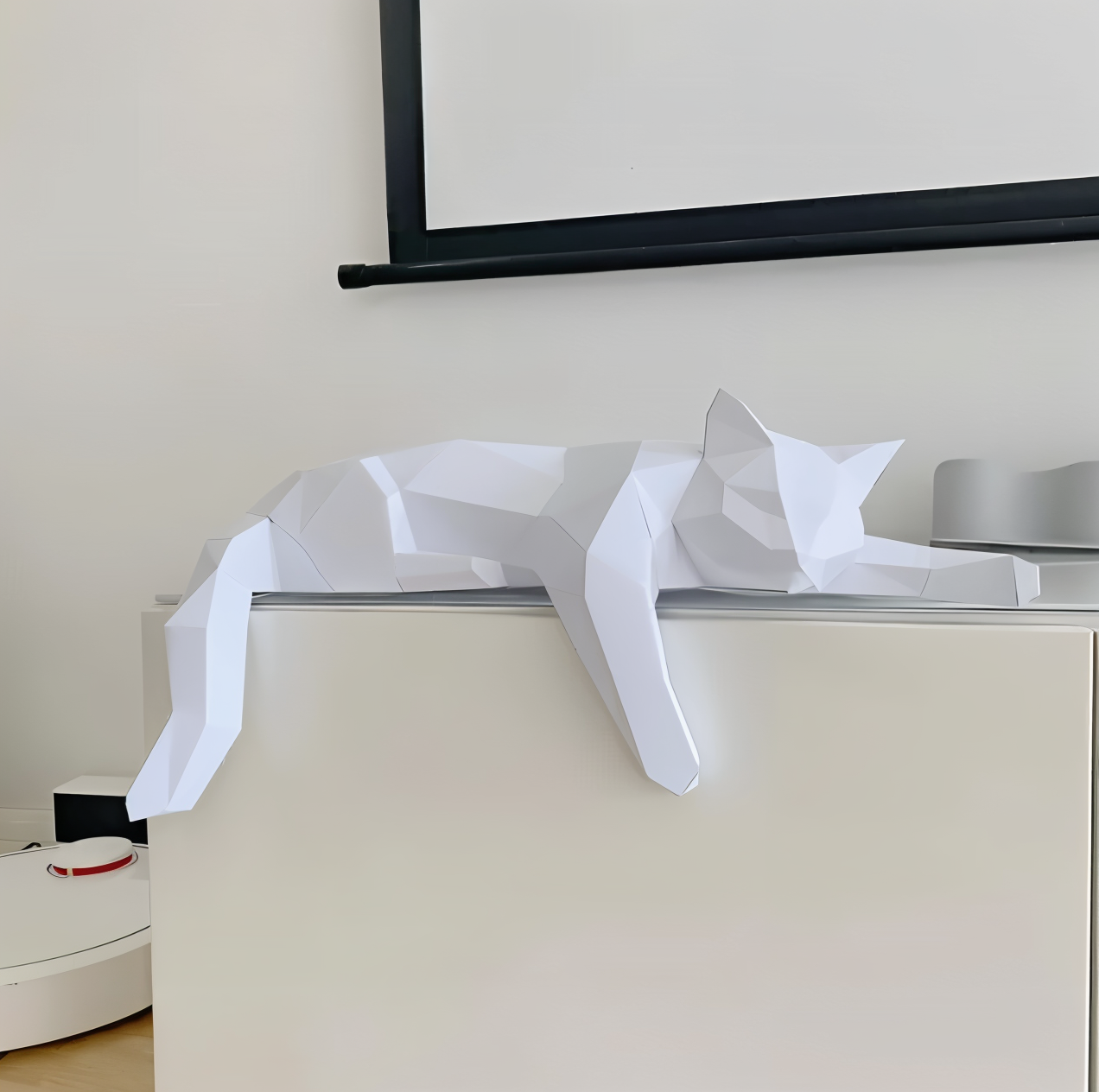 OriPurr - DIY 3D Origami Katze Dekofigur aus Harz 50 cm