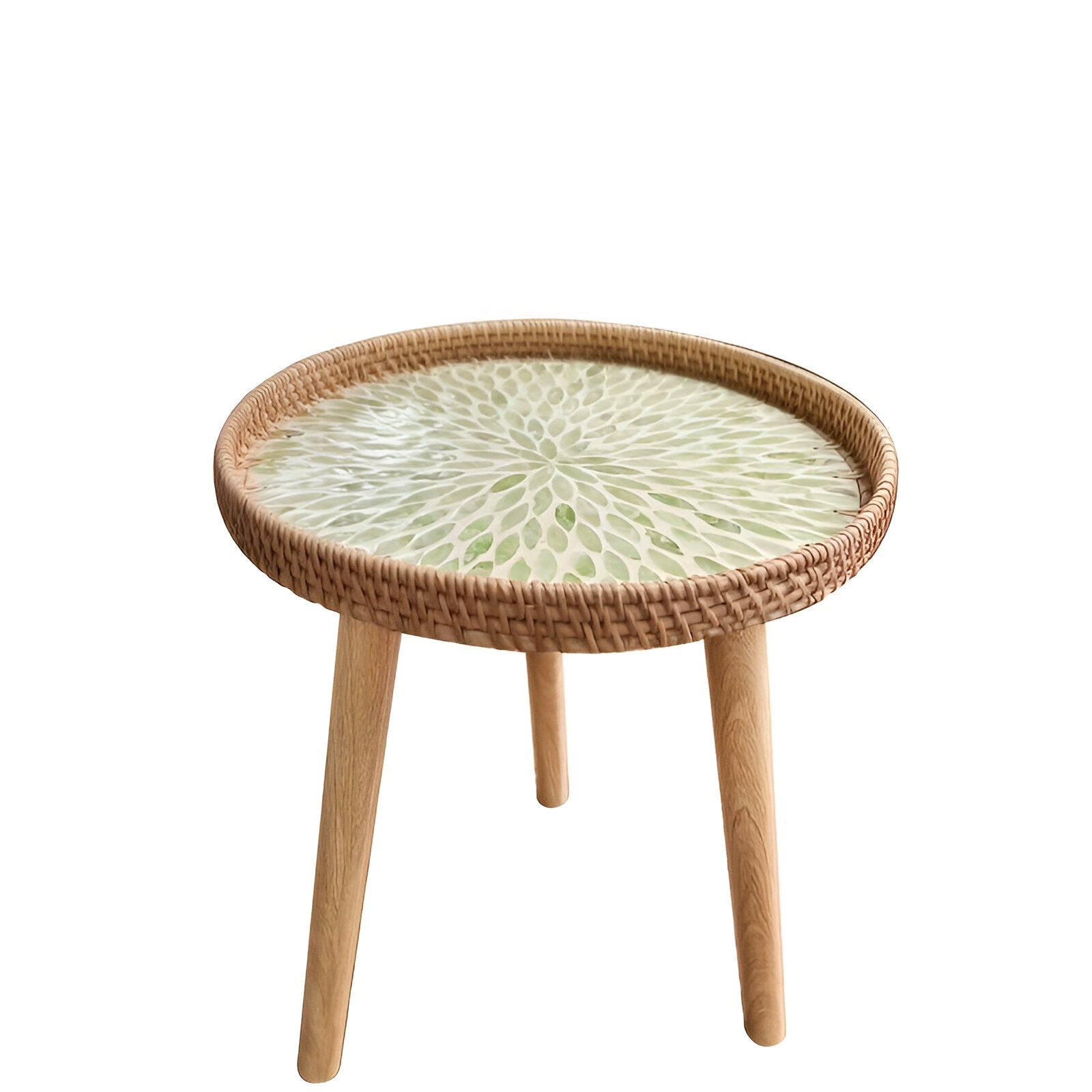 Scandi - Couchtisch - Couchtisch rund Rattan im