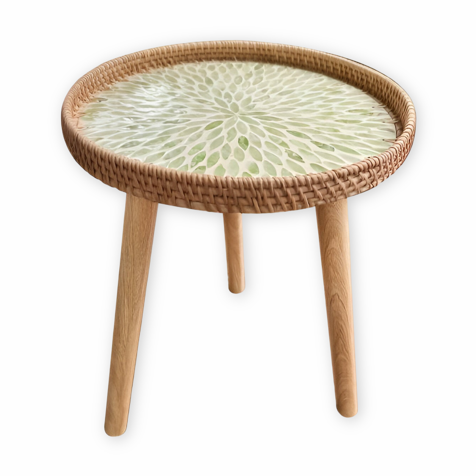 Scandi - Couchtisch - Couchtisch rund Rattan im