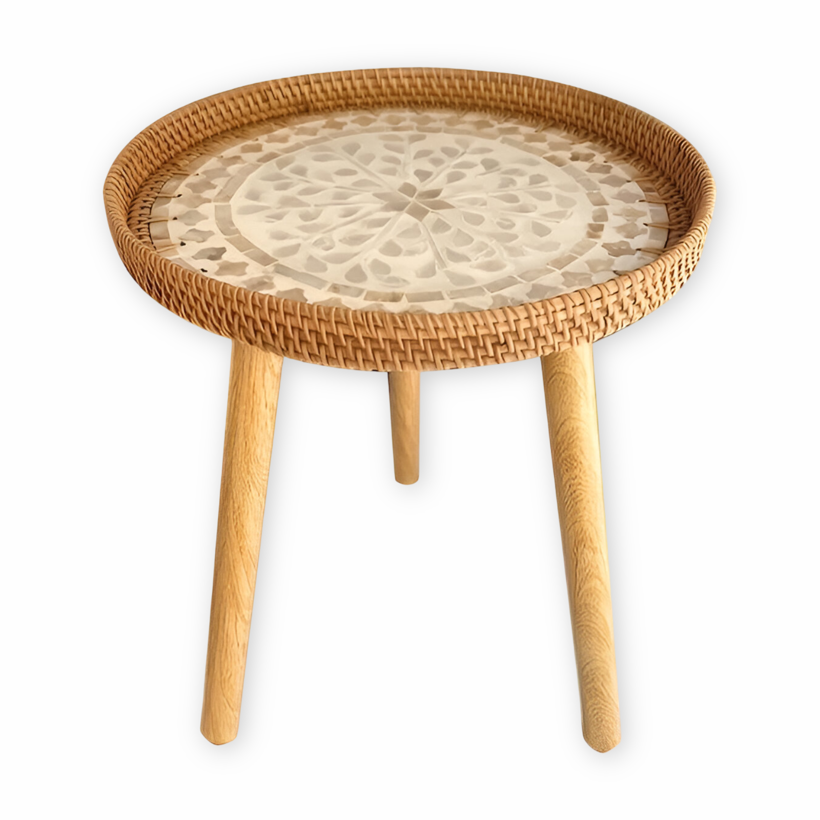 Scandi - Couchtisch - Couchtisch rund Rattan im