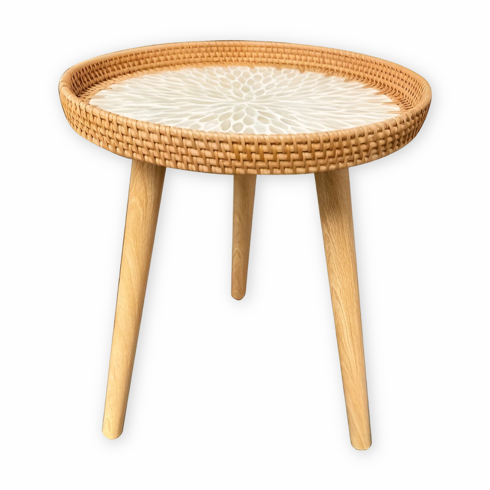 Scandi - Couchtisch - Couchtisch rund Rattan im