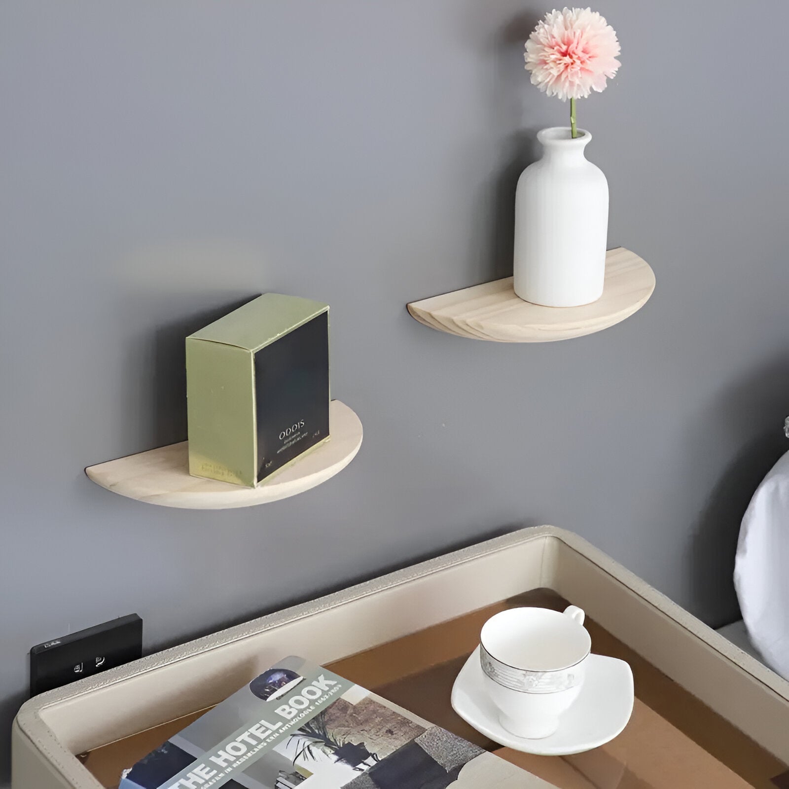 SemiCirc Regal - Ästhetisches Holzregal Wand