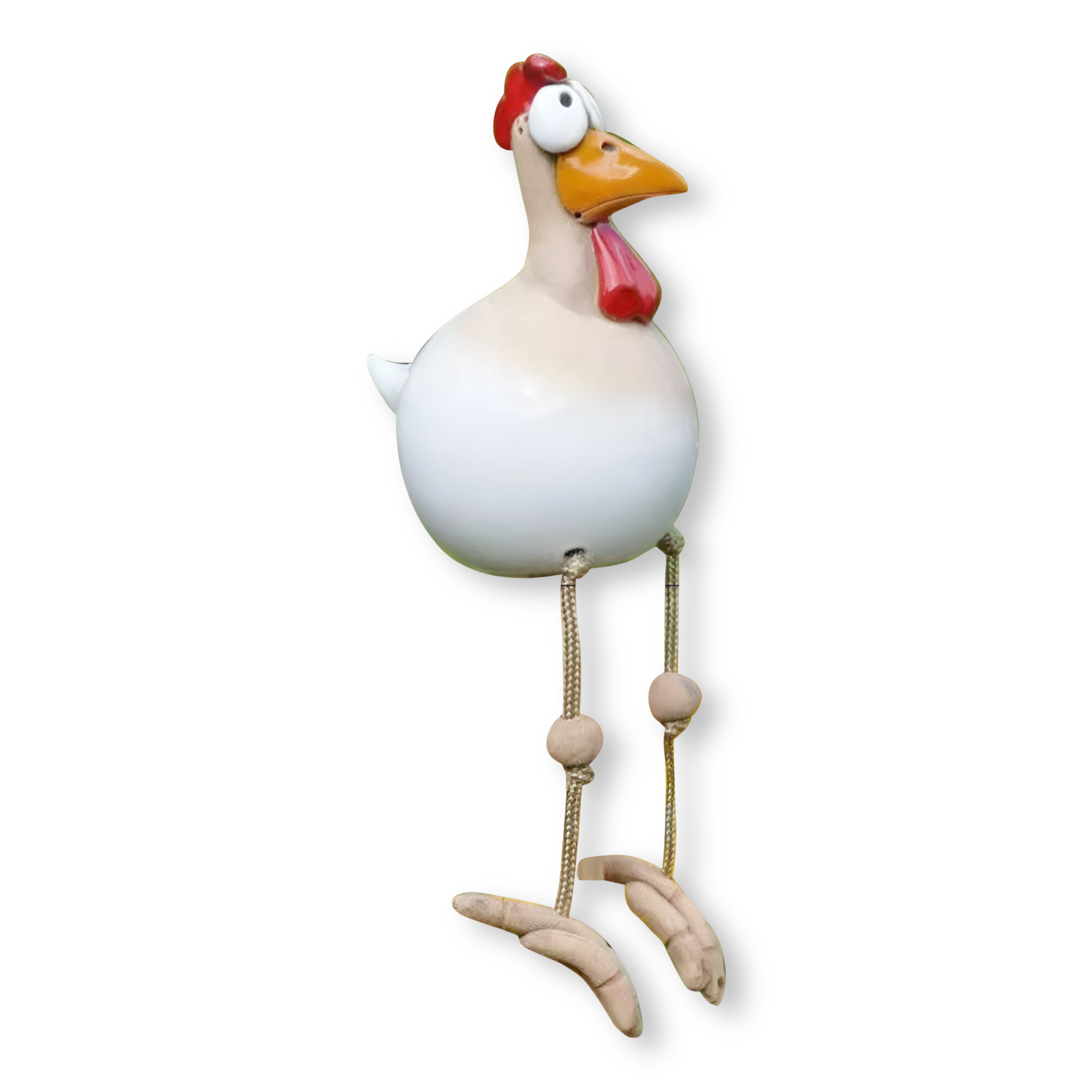 Gartenstatue - Hahn/Huhn aus wetterfestem Harz