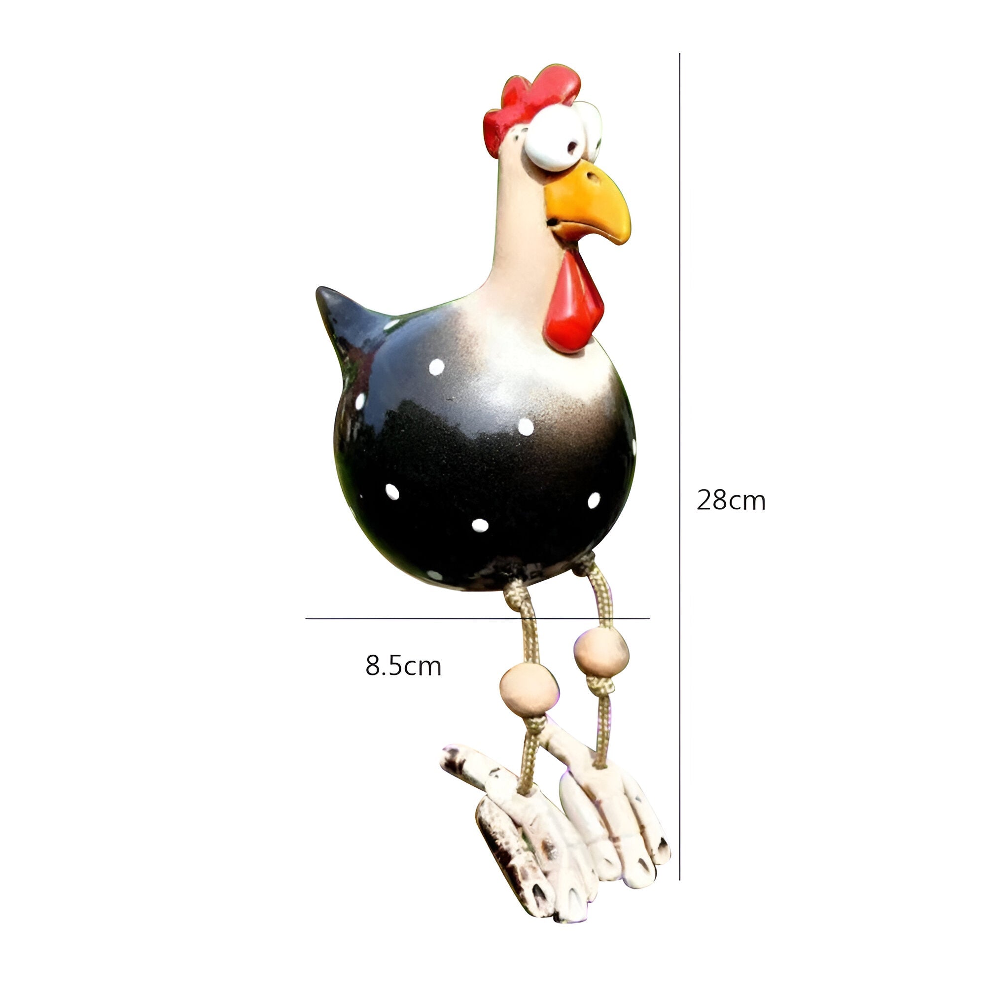 Gartenstatue - Hahn/Huhn aus wetterfestem Harz