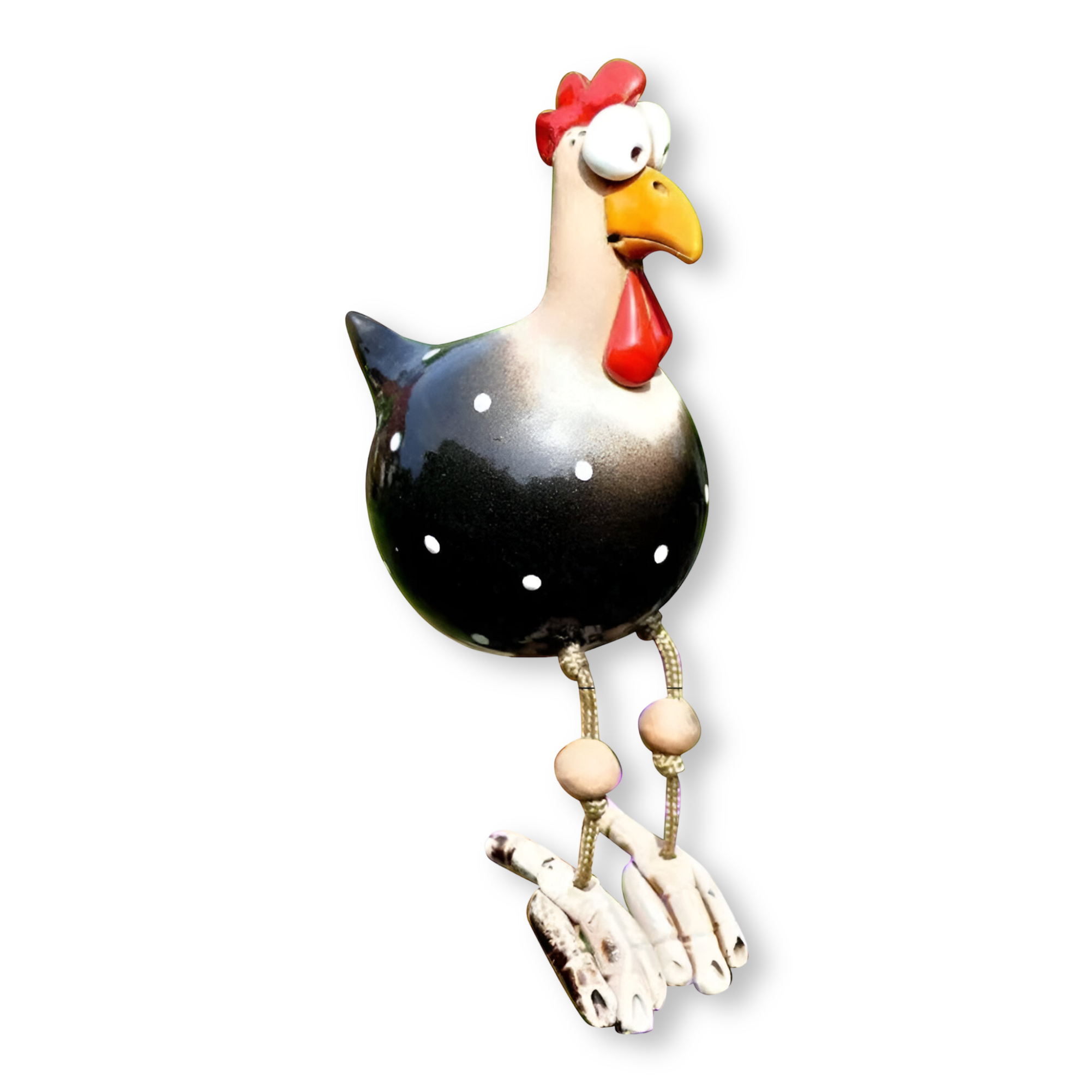 Gartenstatue - Hahn/Huhn aus wetterfestem Harz