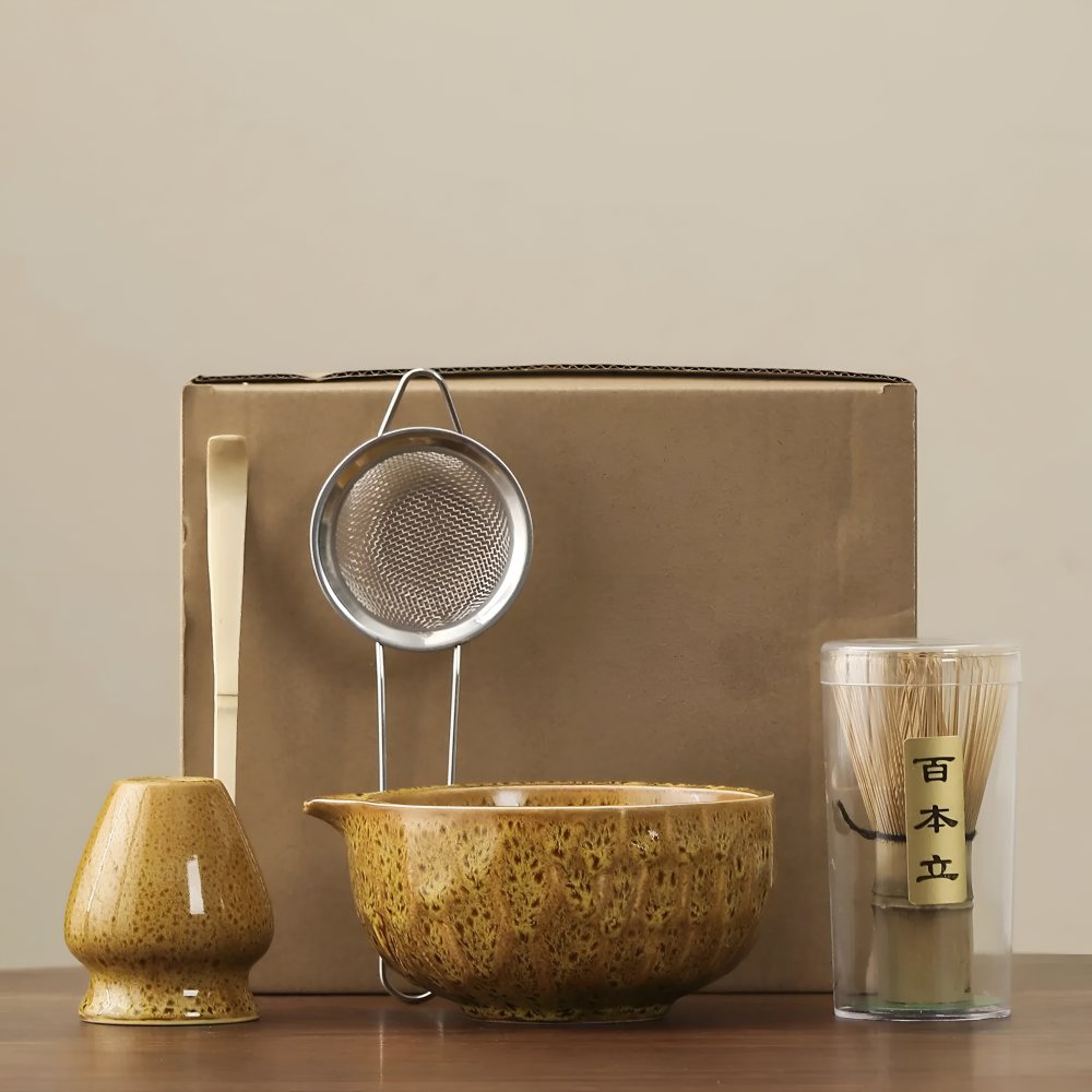 Matcha - Tee-Set 5-teilig mit Keramikschale 14 cm