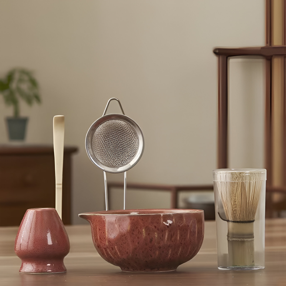 Matcha - Tee-Set 5-teilig mit Keramikschale 14 cm