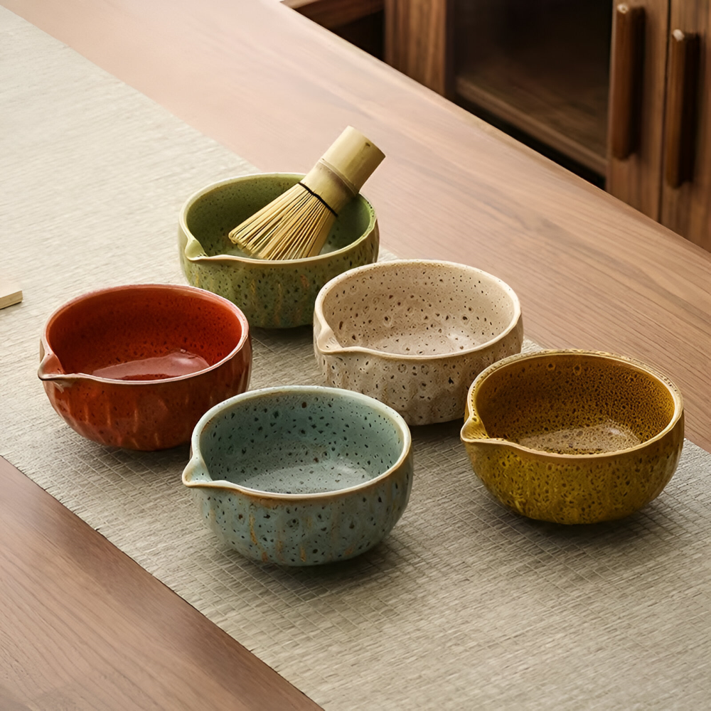 Matcha - Tee-Set 5-teilig mit Keramikschale 14 cm