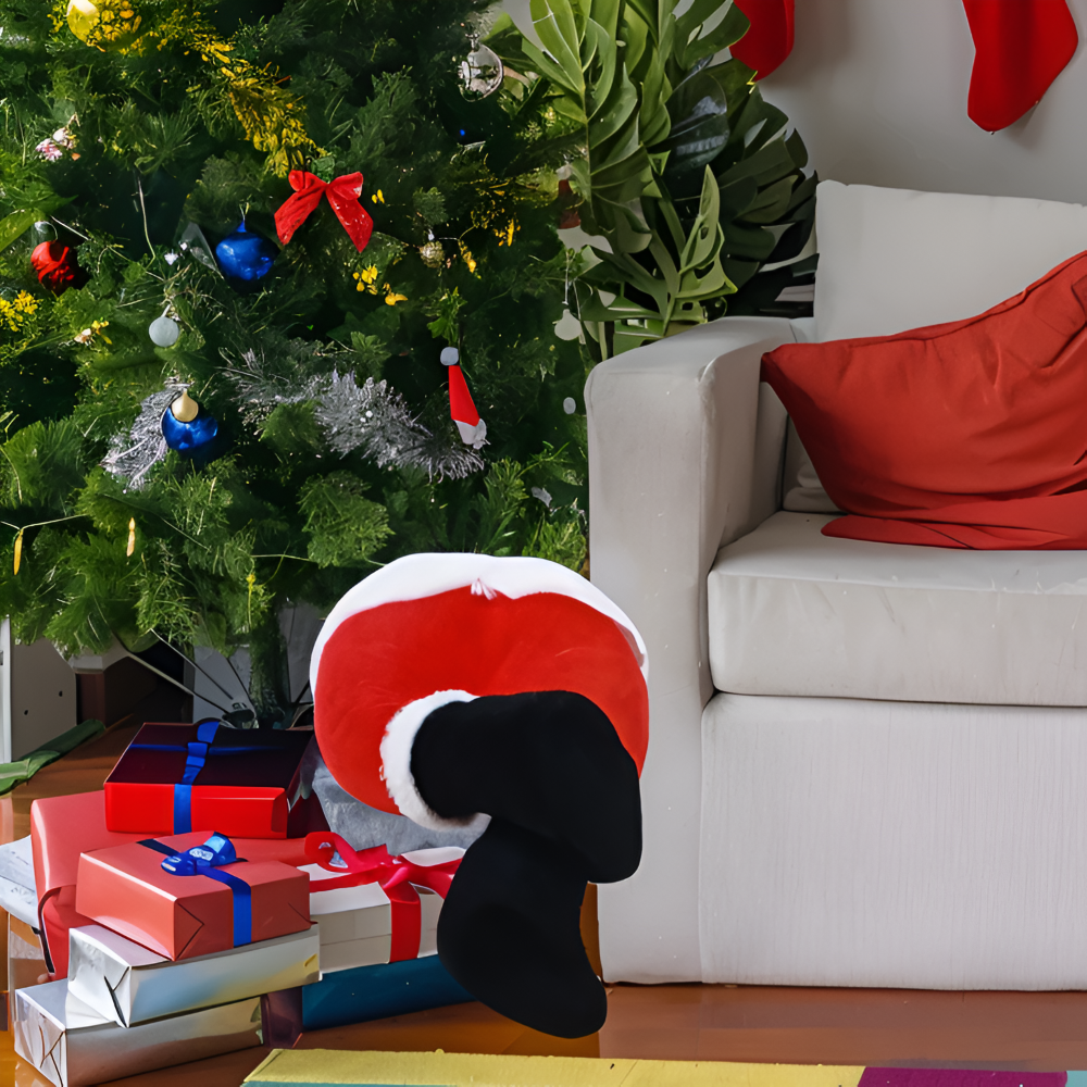 Kickin - Santa - Weihnachtsbaumschmuck Santa-Plüschbeine