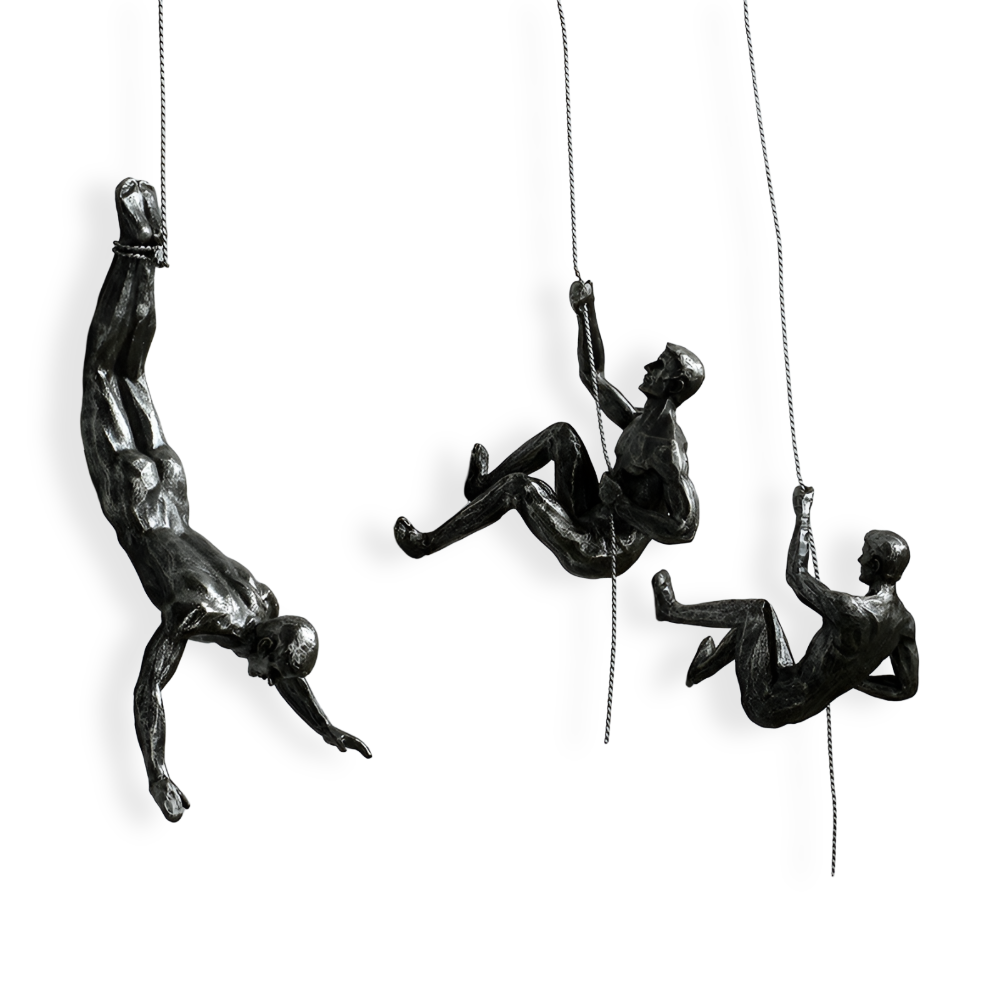 Kreatives Wandkunst Set - Kletternder Mann Dekor Ornament für Einzigartige Wohnästhetik