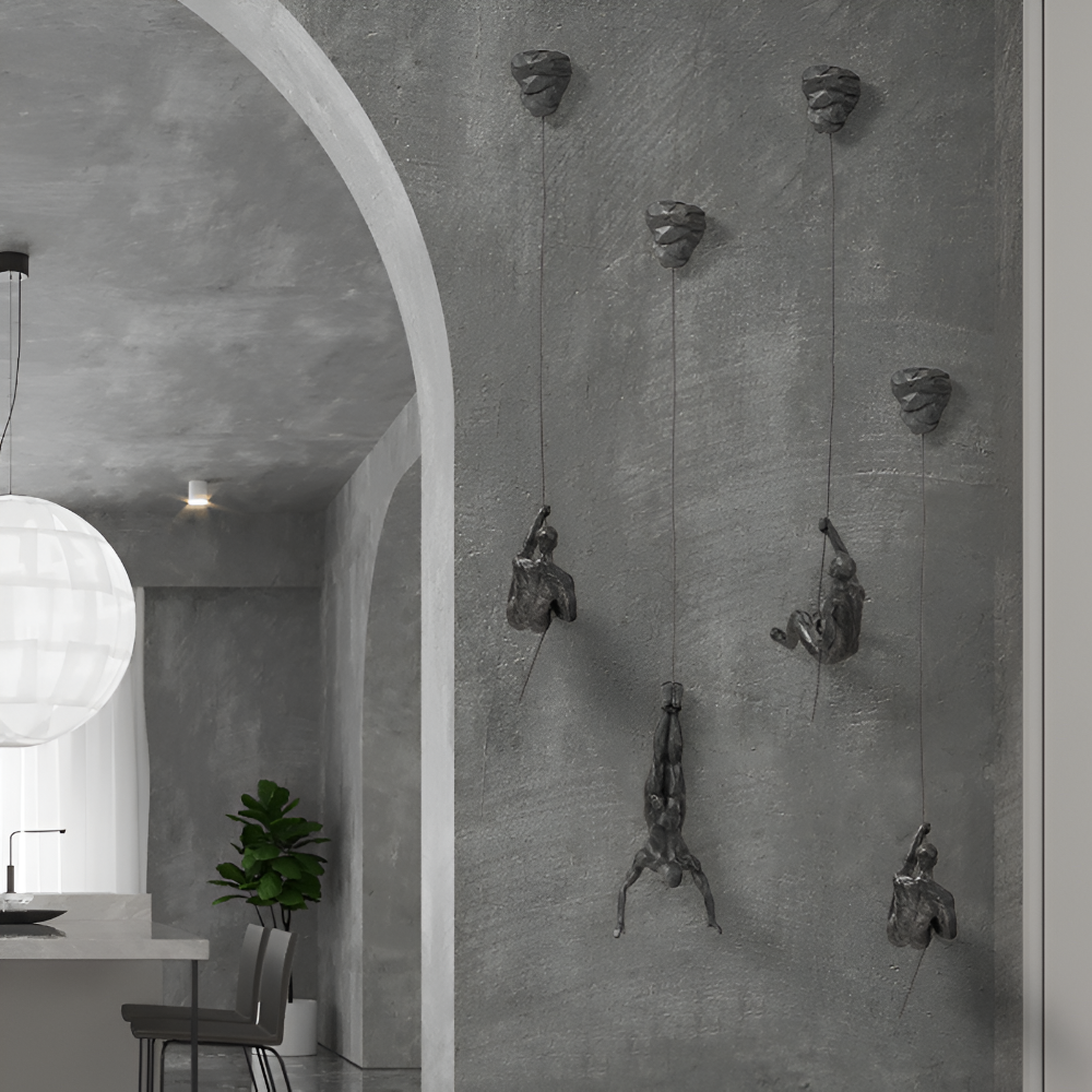 Kreatives Wandkunst Set - Kletternder Mann Dekor Ornament für Einzigartige Wohnästhetik