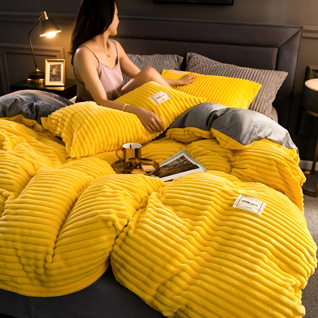 CozyComforter - Flauschiger Bettbezug, der das ganze Jahr über für ultimativen Luxus im Bett verwendet werden kann