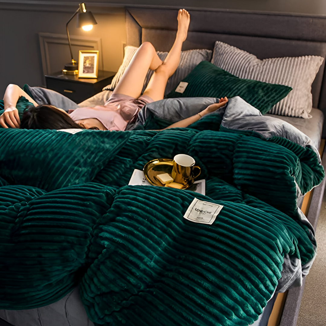 CozyComforter - Flauschiger Bettbezug, der das ganze Jahr über für ultimativen Luxus im Bett verwendet werden kann
