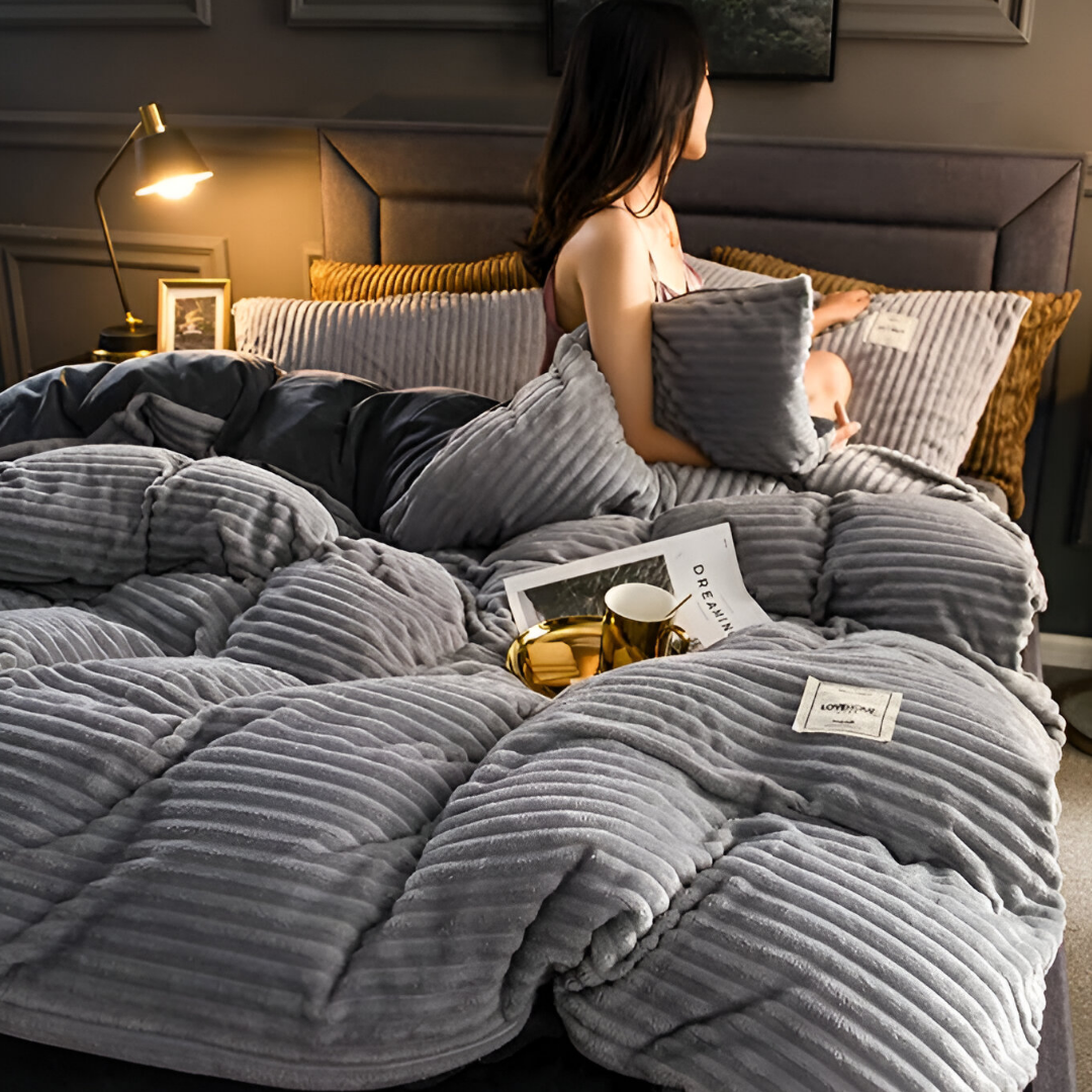 CozyComforter - Flauschiger Bettbezug, der das ganze Jahr über für ultimativen Luxus im Bett verwendet werden kann