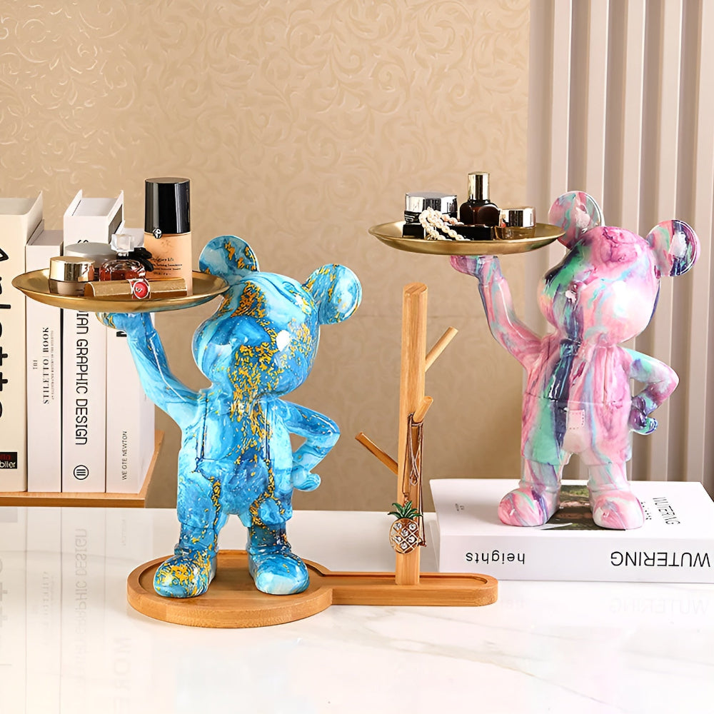 Luxe - Bear - Bären-Dekofigur Organizer aus Kunstharz mit