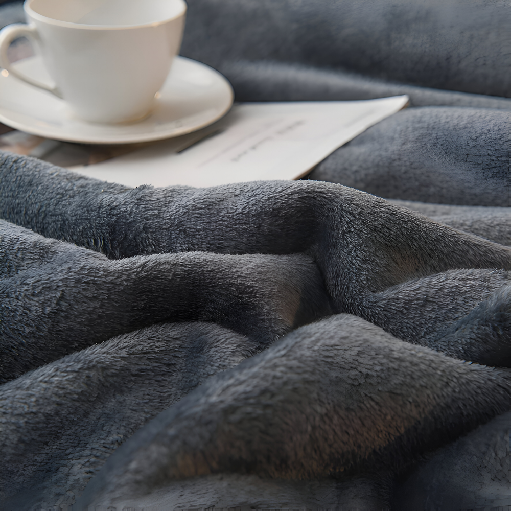 LuxiLayer Plaid - Doppelseitiger Flanell und Fleece Steppdeckenbezug mit Reißverschluss