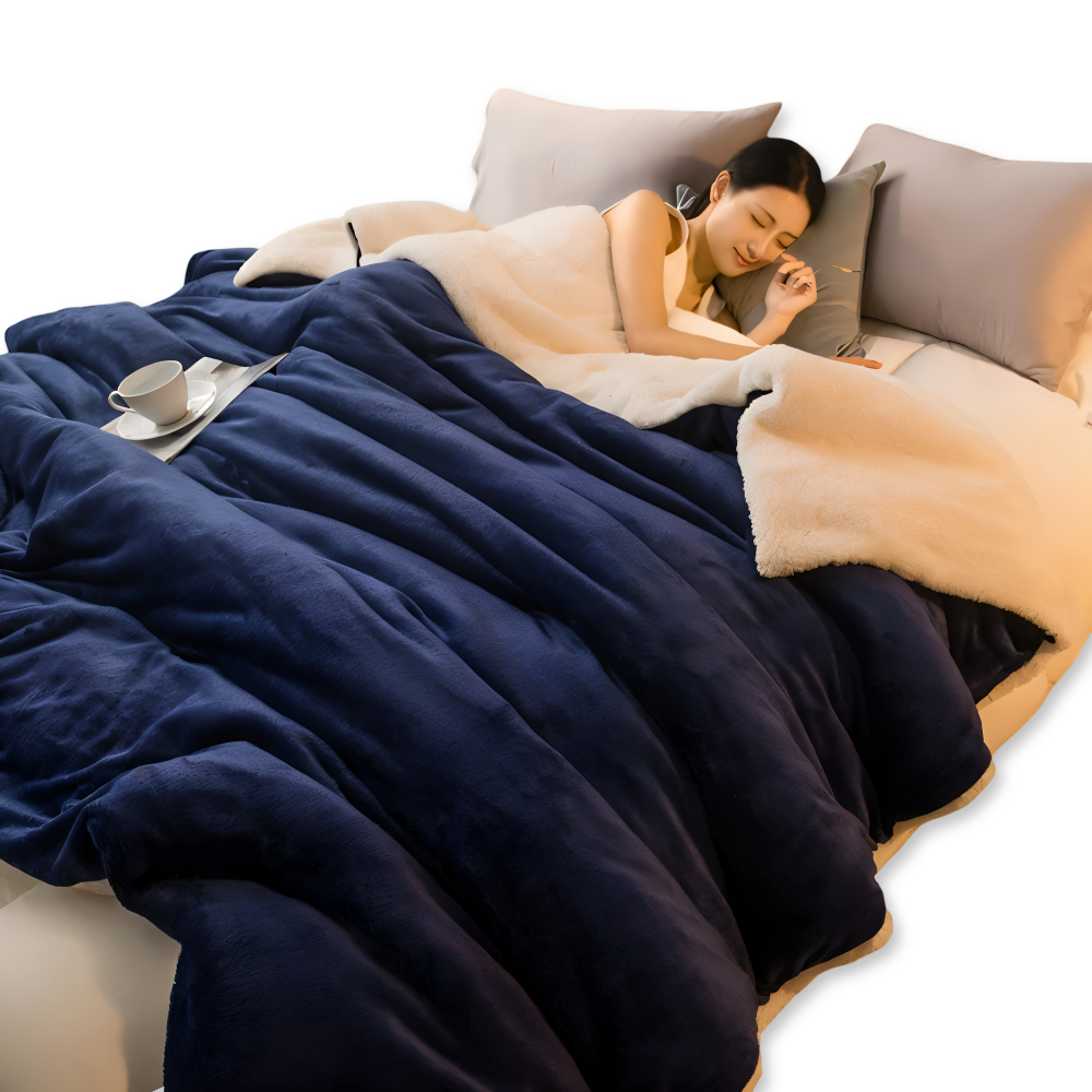 LuxiLayer Plaid - Doppelseitiger Flanell und Fleece Steppdeckenbezug mit Reißverschluss