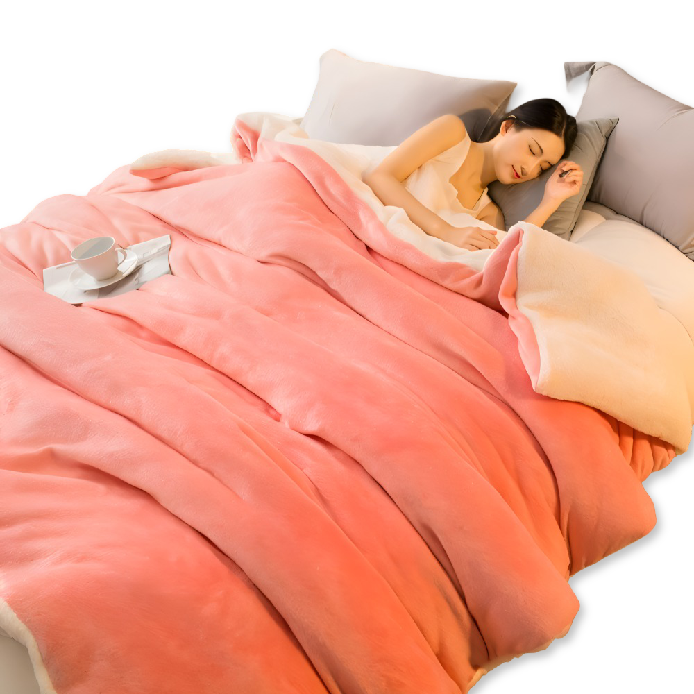 LuxiLayer Plaid - Doppelseitiger Flanell und Fleece Steppdeckenbezug mit Reißverschluss