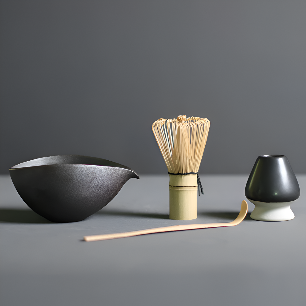 LuxuTea - Wares - Matcha Set 4-teilig aus Keramik & Bambus